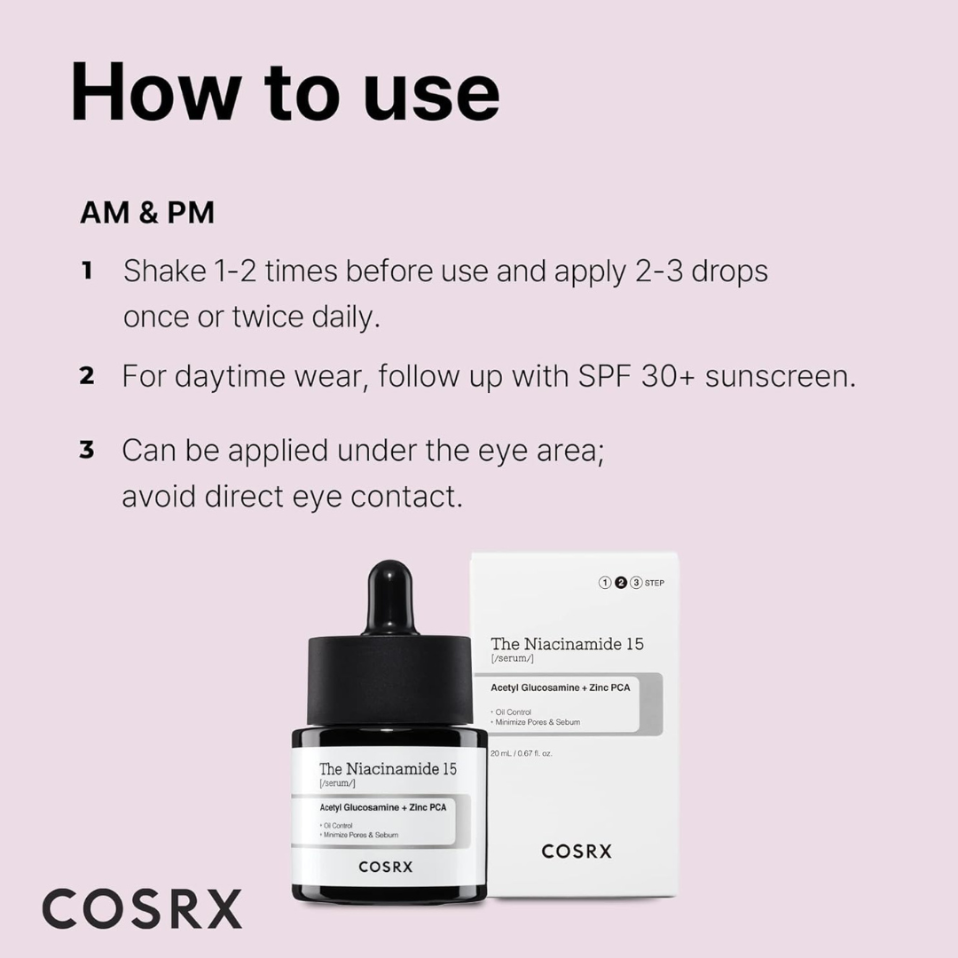 COSRX The Niacinamide 15 Serum how to use
