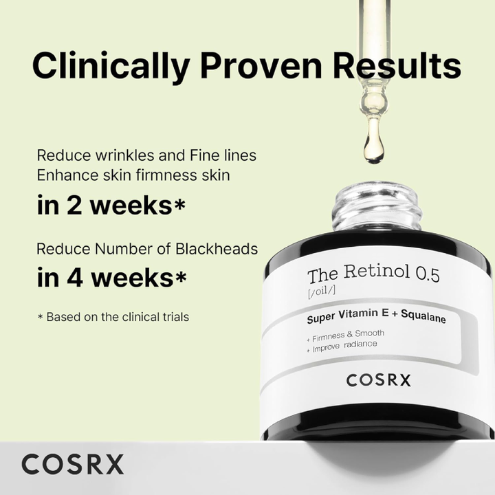COSRX The Retinol 0.5 Oil Clinically proven results