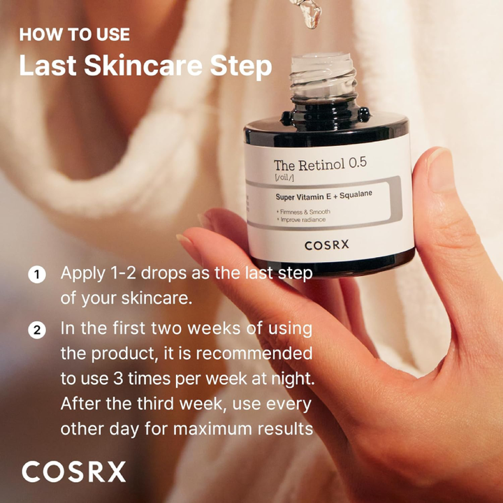 COSRX The Retinol 0.5 Oil how to use
