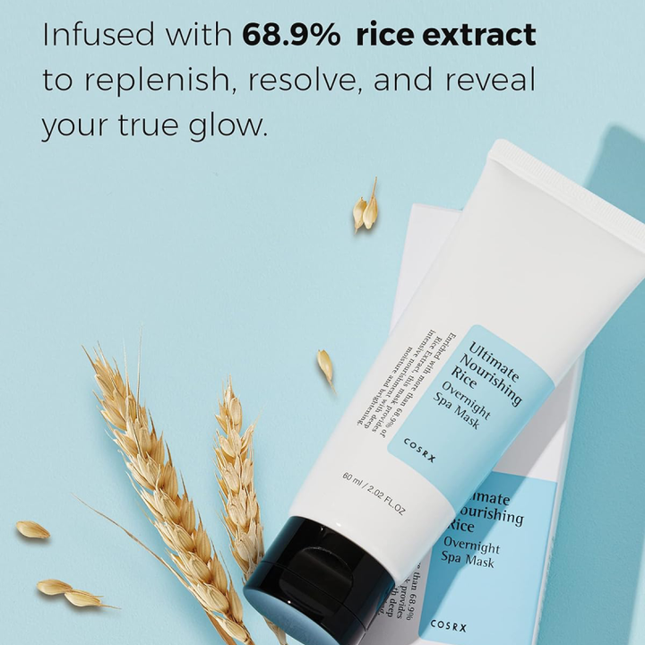 COSRX Ultimate Nourishing Rice Overnight Spa Mask what it does