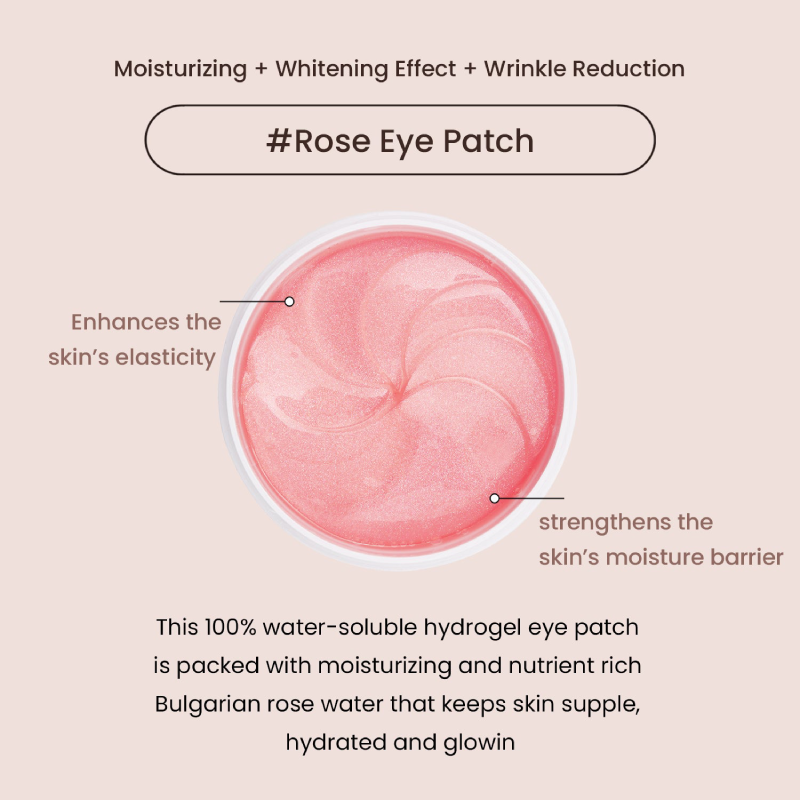 Heimish Bulgarian Rose Water Hydrogel Eye Patch benefits