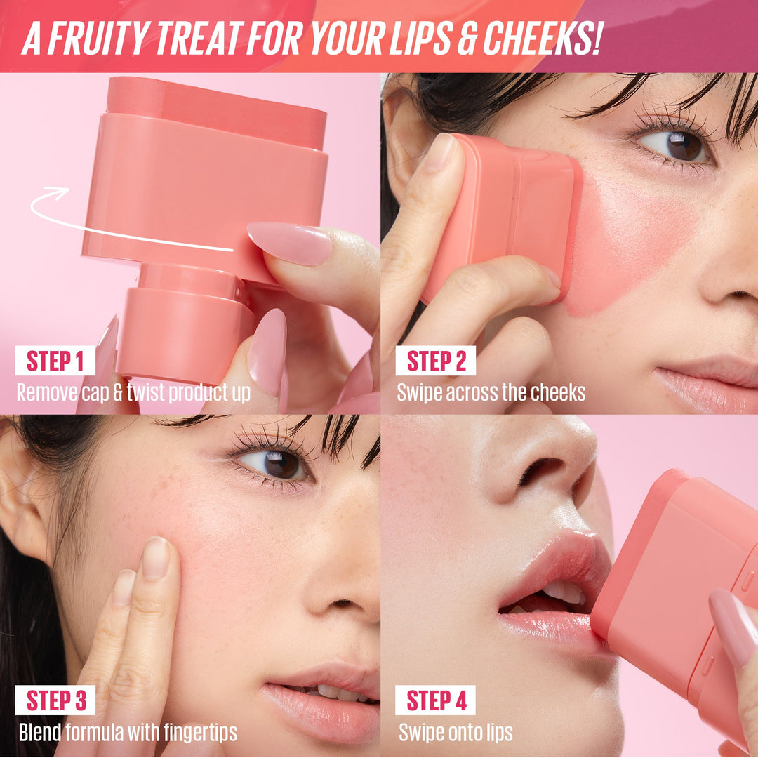 KAJA DEWY BAR Cheek & Lip Multi Balm - Grapefruit Gelato 4