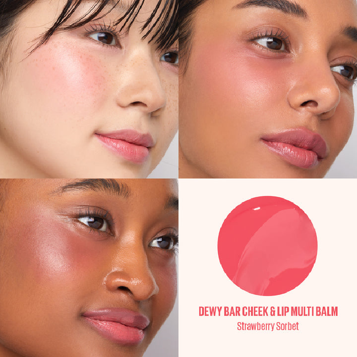 KAJA DEWY BAR Cheek & Lip Multi Balm - Strawberry Sorbet 2
