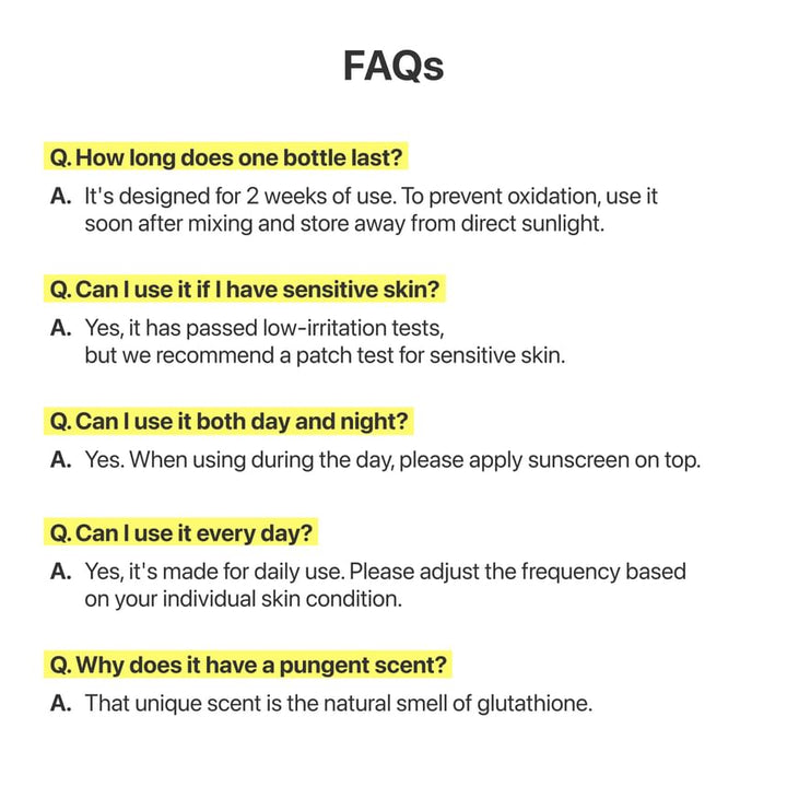 Numbuzin No.5 Glutathione TXA Advanced Dark Spot Ampoule Concentrate (10g+0.7g)