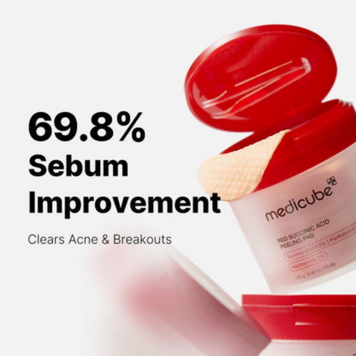 Medicube Red Succinic Acid Peeling Pads 70pcs sebum improvment
