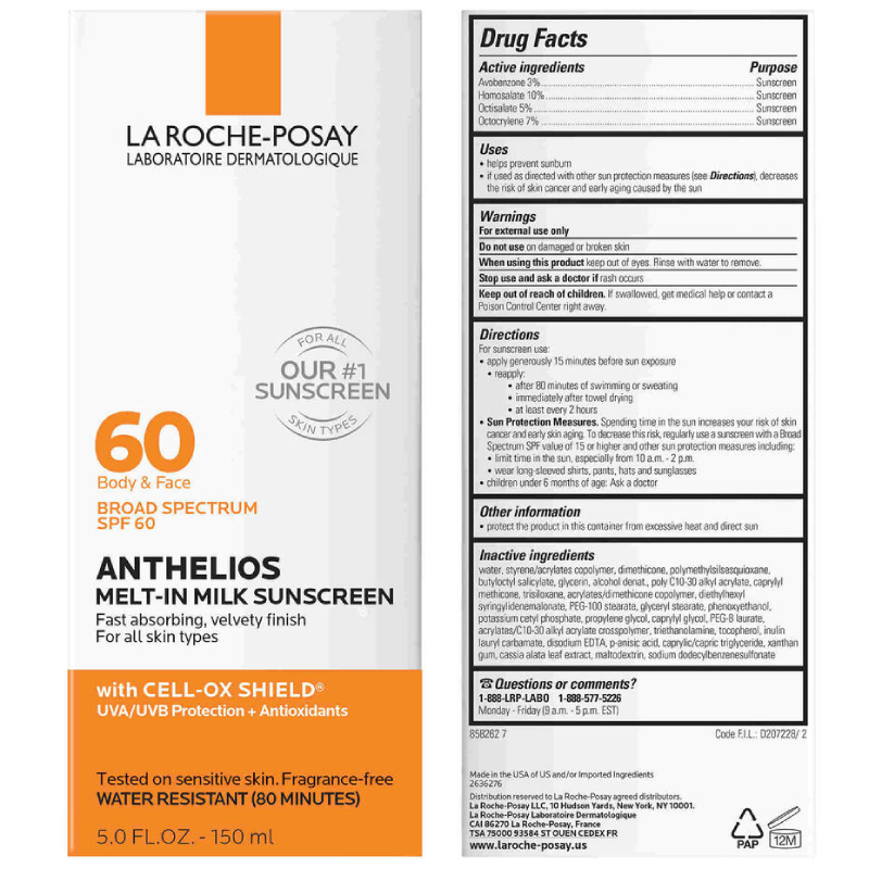 La Roche Posay Anthelios Melt-In Milk Sunscreen SPF 60, 150ml
