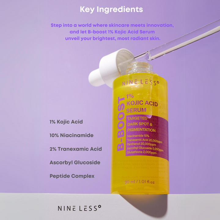 Nineless B-Boost 1% Kojic Acid Serum what it does2