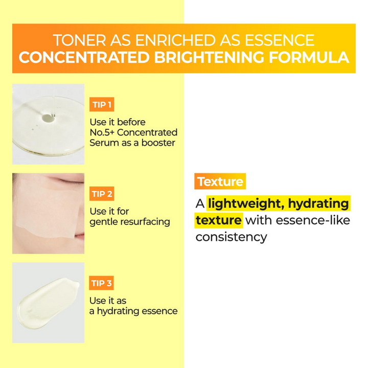 Numbuzin No.5 Vitamin Boosting Essential Toner 200ml 2 recommended to use with