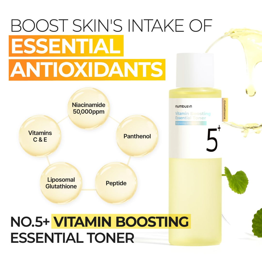 Numbuzin No.5 Vitamin Boosting Essential Toner 200ml 2 what it does