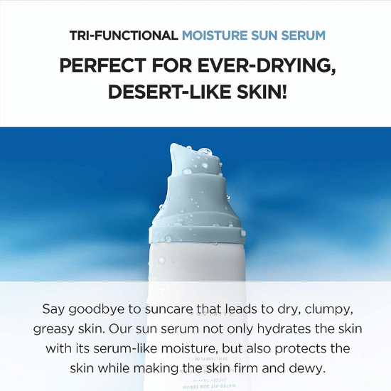 SKIN1004 Madagascar Centella Hyalu-Cica Water-Fit Sun Serum SPF50+ PA++++ 50ml recommended for