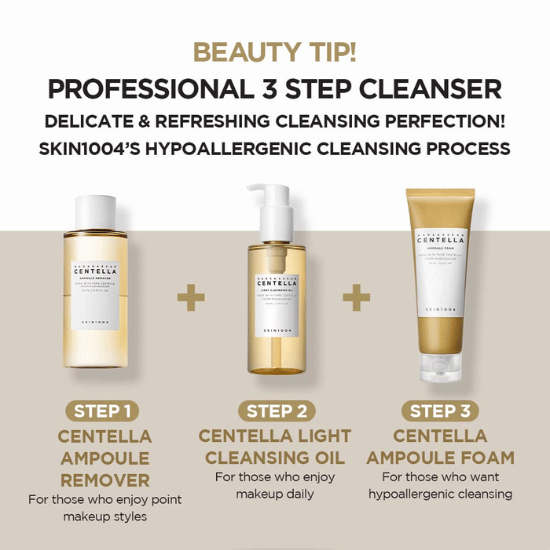 SKIN1004 Madagascar Centella Light Cleansing Oil 200ml works best with