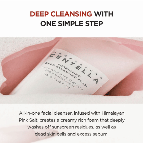 SKIN1004 Madagascar Centella Poremizing Deep Cleansing Foam 125ml what it does