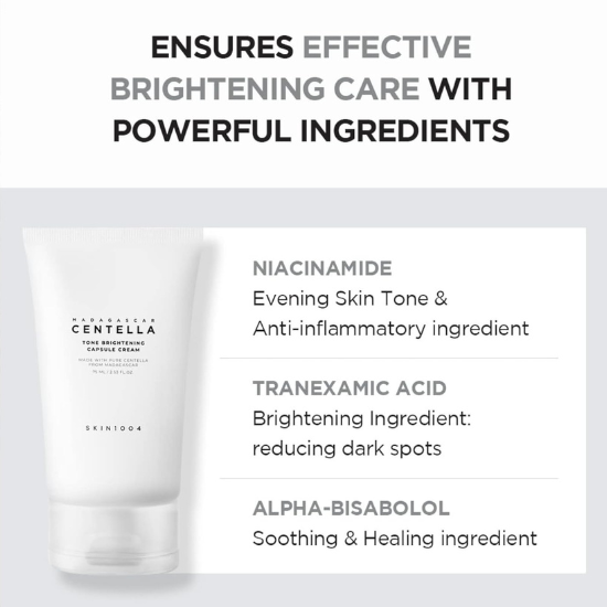 SKIN1004 Madagascar Centella Tone Brightening Capsule Cream 75ml ingredients