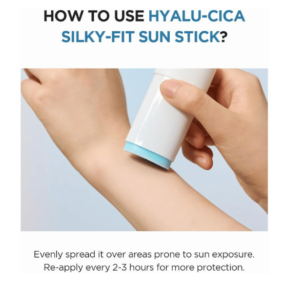 Skin1004 Madagascar Centella Hyalu-Cica Silky-Fit Sun Stick how to use