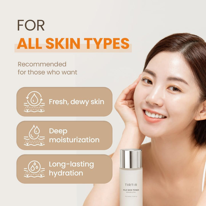 TIRTIR Milk Skin Toner 150ml For All Skin Types