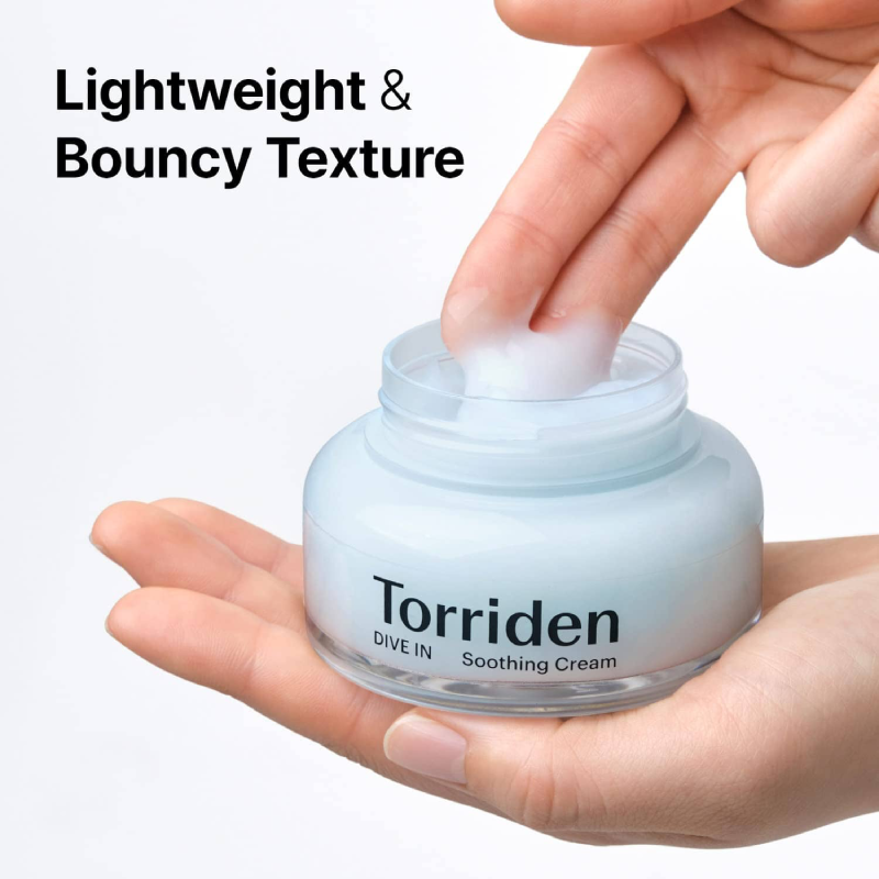 Torriden DIVE-IN Low Molecular Hyaluronic Acid Soothing Cream 100ml texture