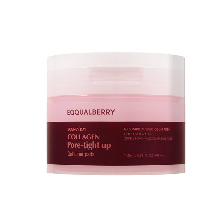 EQQUALBERRY Collagen Pore-Tight Up Gel Toner Pads - 60 Sheets