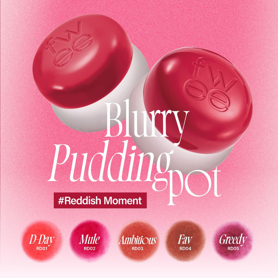 fwee Lip & Cheek Blurry Pudding Pot | Reddish Moment