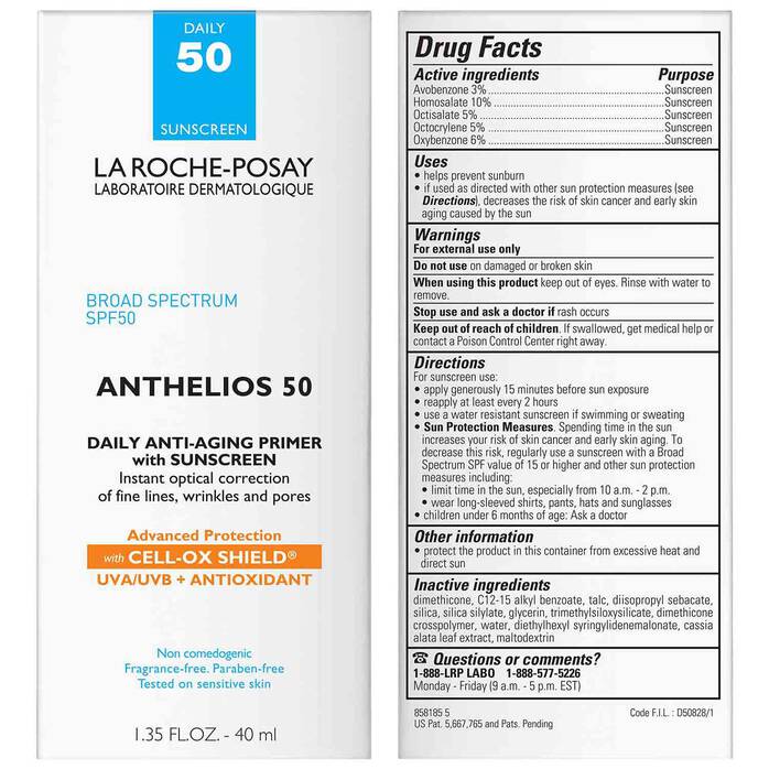 Anthelios Anti-Aging Primer with SPF 50 Sunscreen