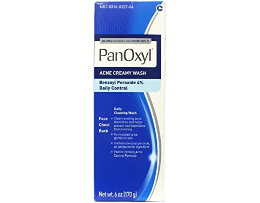 PanOxyl Acne Creamy Wash Benzoyl Peroxide 4% Daily Control