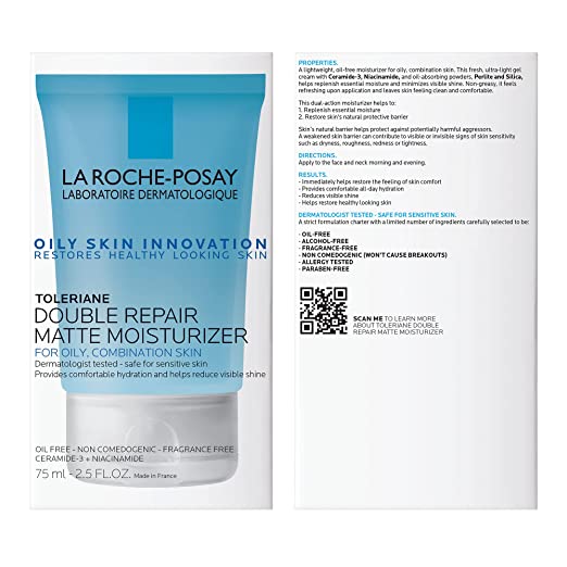 Toleriane Double Repair Matte Face Moisturizer for Oily Skin