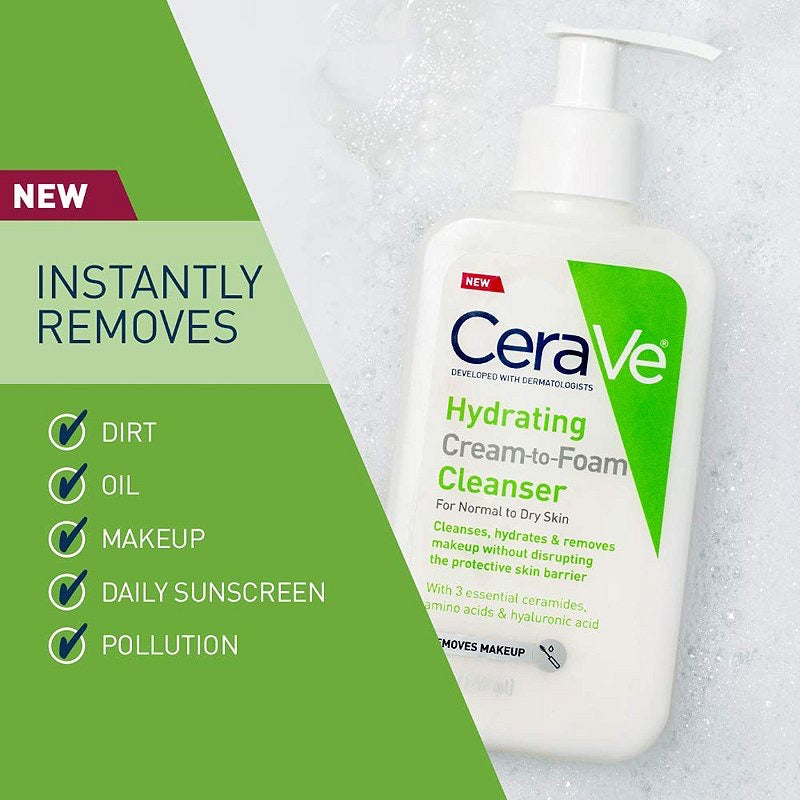 Cerave Hydrating Cream-to-Foam Cleanser 237ml