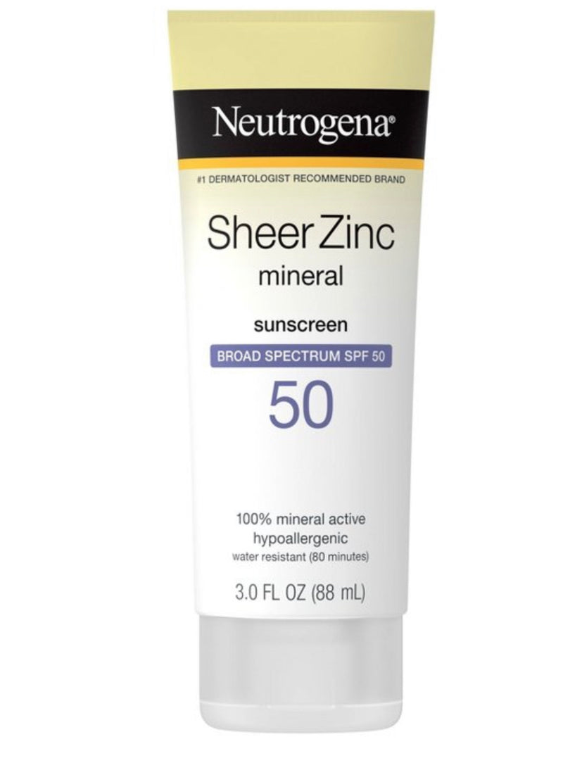 Neutrogena Sheer Zinc Dry-Touch Sunscreen Broad Spectrum SPF 50