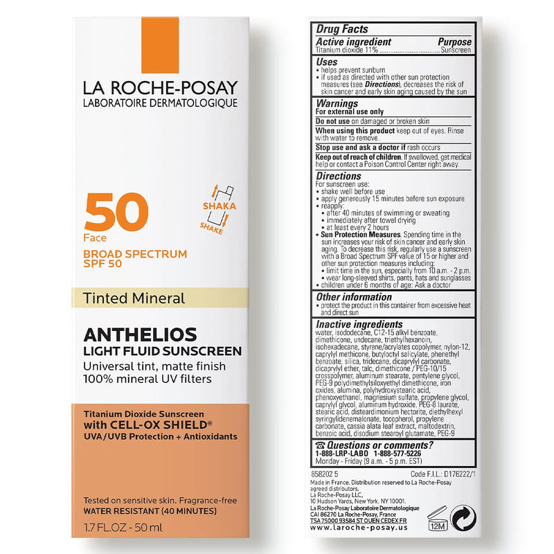 Anthelios Tinted Mineral Sunscreen SPF 50, 50ml
