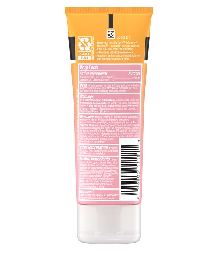 Neutrogena Invisible Daily Defense Sunscreen Lotion SPF 60+